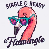 Funny Single And Ready To Flamingle Flamingo Garment-Dyed Sweatshirt