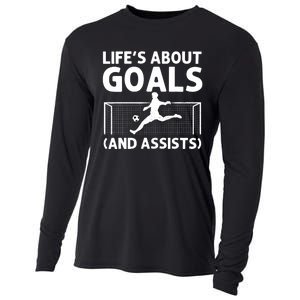 Funny Soccer Art For Gag Soccer Player Cooling Performance Long Sleeve Crew