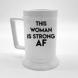 Feminist Strong Af Funny Gift Beer Stein