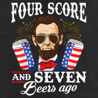 Four Score And 7 Beers Ago 4th Of July Drinking Like Lincoln Microfiber Hand Towel