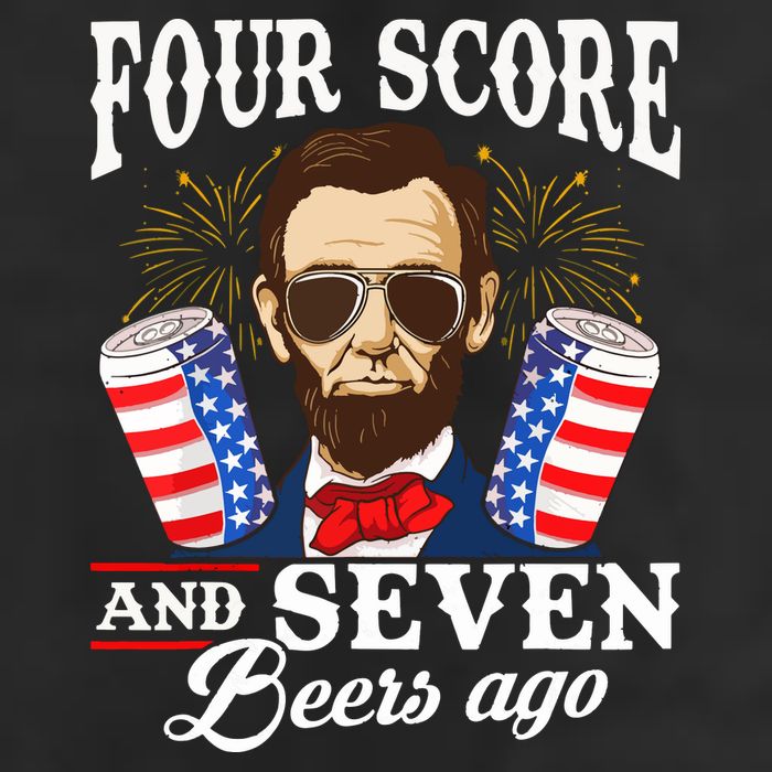 Four Score And 7 Beers Ago 4th Of July Drinking Like Lincoln Microfiber Hand Towel
