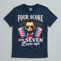 Four Score And 7 Beers Ago 4th Of July Drinking Like Lincoln T-Shirt