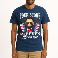 Four Score And 7 Beers Ago 4th Of July Drinking Like Lincoln Tall T-Shirt
