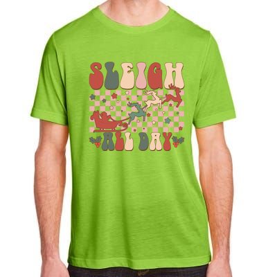 Funny Sleigh All Day Christmas In July Retro Vintage Ugly Adult ChromaSoft Performance T-Shirt