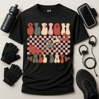 Funny Sleigh All Day Christmas In July Retro Vintage Ugly Performance Shirt