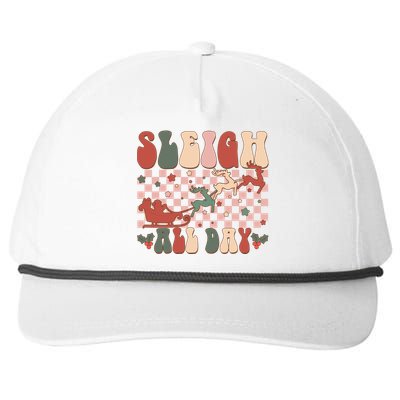 Funny Sleigh All Day Christmas In July Retro Vintage Ugly Snapback Five-Panel Rope Hat