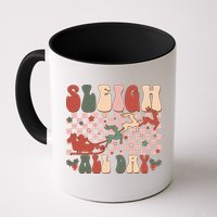 Funny Sleigh All Day Christmas In July Retro Vintage Ugly Mug