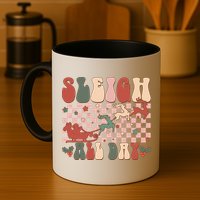 Funny Sleigh All Day Christmas In July Retro Vintage Ugly Mug