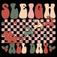 Funny Sleigh All Day Christmas In July Retro Vintage Ugly Mug