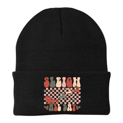 Funny Sleigh All Day Christmas In July Retro Vintage Ugly Beanie