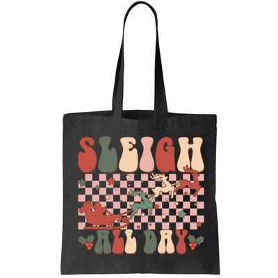 Funny Sleigh All Day Christmas In July Retro Vintage Ugly Bag