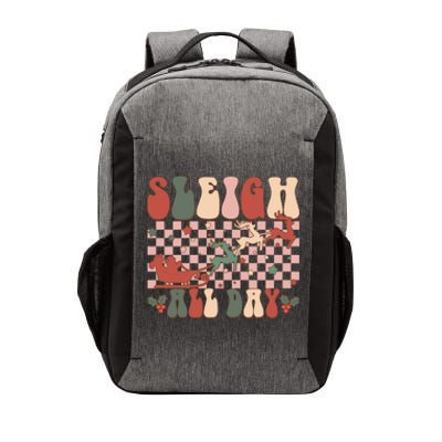 Funny Sleigh All Day Christmas In July Retro Vintage Ugly Vector Backpack