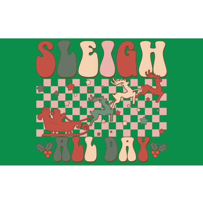 Funny Sleigh All Day Christmas In July Retro Vintage Ugly Bumper Sticker