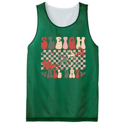 Funny Sleigh All Day Christmas In July Retro Vintage Ugly Mesh Reversible Basketball Jersey Tank