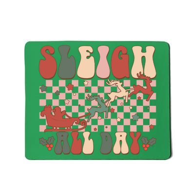 Funny Sleigh All Day Christmas In July Retro Vintage Ugly Mousepad