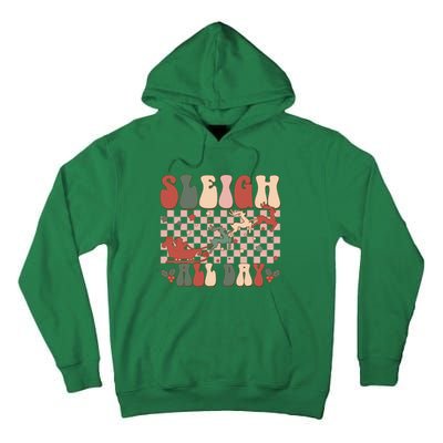 Funny Sleigh All Day Christmas In July Retro Vintage Ugly Tall Hoodie