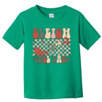 Funny Sleigh All Day Christmas In July Retro Vintage Ugly Toddler T-Shirt