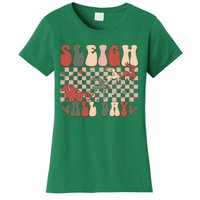 Funny Sleigh All Day Christmas In July Retro Vintage Ugly Women's T-Shirt