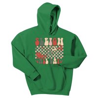 Funny Sleigh All Day Christmas In July Retro Vintage Ugly Kids Hoodie