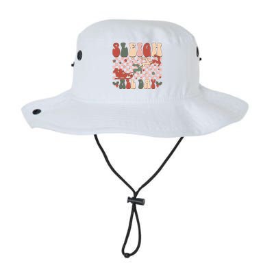 Funny Sleigh All Day Christmas In July Retro Vintage Ugly Legacy Cool Fit Booney Bucket Hat