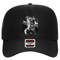 Funny Surprised And Scared Cat Selfie With Unicorns Trucker Hat