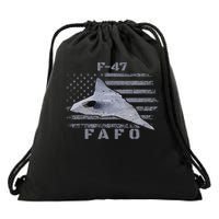 F-47 Stealth Aircraft Military Design FA FO Aviation Drawstring Bag