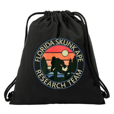 Florida Skunk Ape Research Team Camping Outdoors Back Print Drawstring Bag