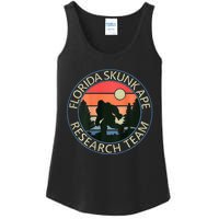 Florida Skunk Ape Research Team Camping Outdoors Back Print Ladies Essential Tank