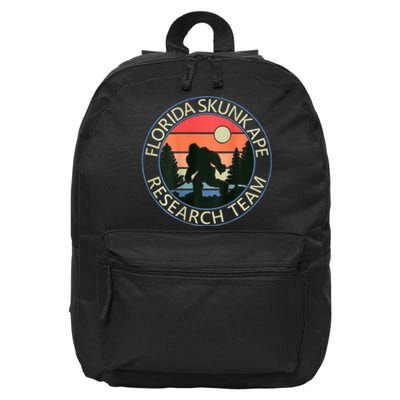 Florida Skunk Ape Research Team Camping Outdoors Back Print 16 in Basic Backpack