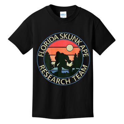 Florida Skunk Ape Research Team Camping Outdoors Back Print Kids T-Shirt