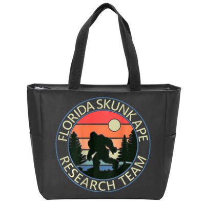 Florida Skunk Ape Research Team Camping Outdoors Back Print Zip Tote Bag