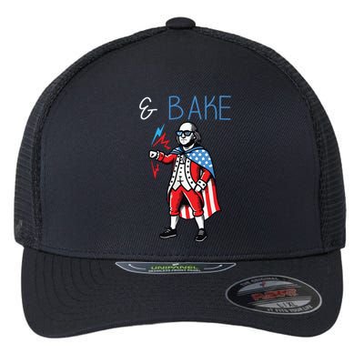 Funny Shake And Bake 4th Of July Couple Matching Bake Flexfit Unipanel Trucker Cap