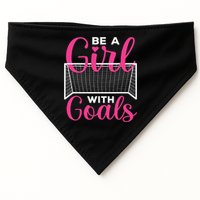 Funny Soccer Art For Girls Teens  Soccer Lovers Players USA-Made Doggie Bandana