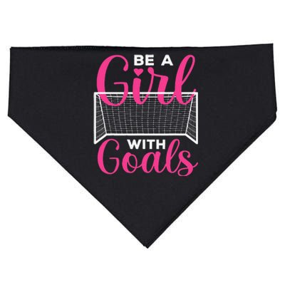 Funny Soccer Art For Girls Teens  Soccer Lovers Players USA-Made Doggie Bandana