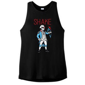 Funny Shake And Bake 4th Of July Couple Matching Ladies PosiCharge Tri-Blend Wicking Tank