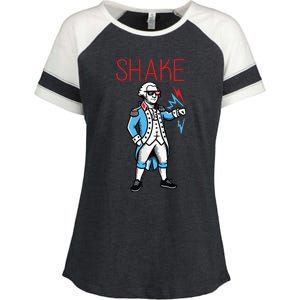 Funny Shake And Bake 4th Of July Couple Matching Enza Ladies Jersey Colorblock Tee