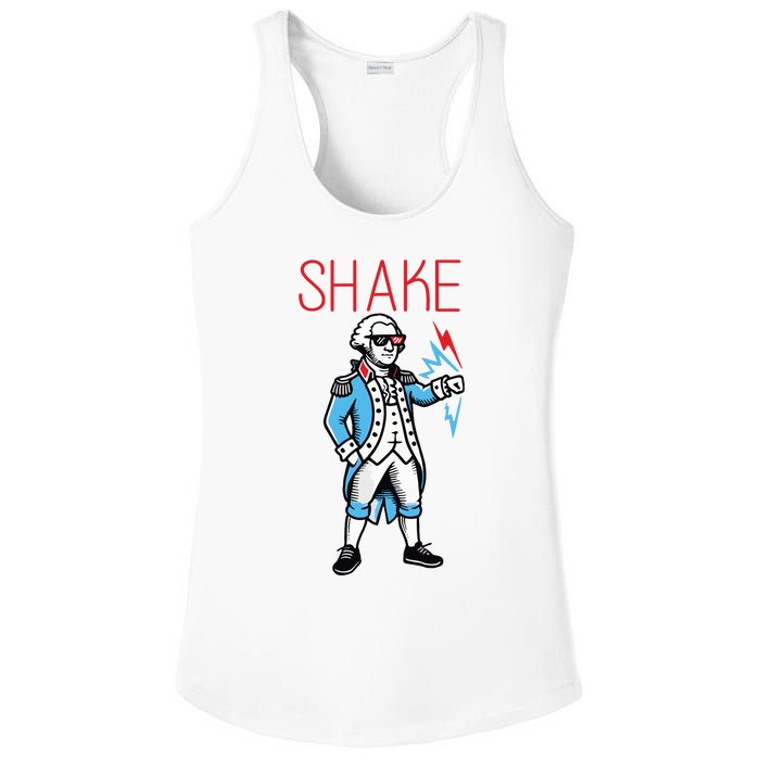 Funny Shake And Bake 4th Of July Couple Matching Ladies PosiCharge Competitor Racerback Tank