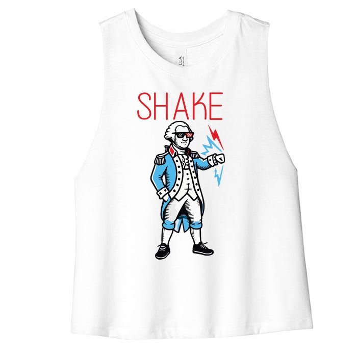 Funny Shake And Bake 4th Of July Couple Matching Women's Racerback Cropped Tank