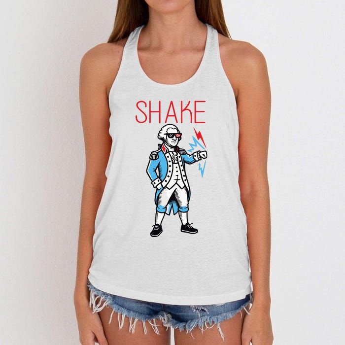 Funny Shake And Bake 4th Of July Couple Matching Women's Knotted Racerback Tank