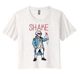 Funny Shake And Bake 4th Of July Couple Matching Women's Crop Top Tee