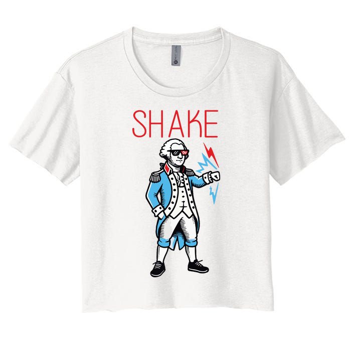 Funny Shake And Bake 4th Of July Couple Matching Women's Crop Top Tee