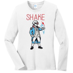 Funny Shake And Bake 4th Of July Couple Matching Ladies Long Sleeve Shirt