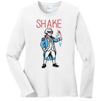 Funny Shake And Bake 4th Of July Couple Matching Ladies Long Sleeve Shirt