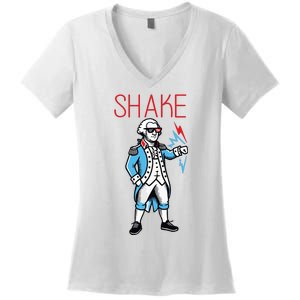 Funny Shake And Bake 4th Of July Couple Matching Women's V-Neck T-Shirt