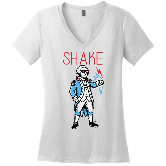 Funny Shake And Bake 4th Of July Couple Matching Women's V-Neck T-Shirt