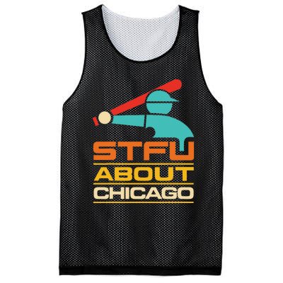 Funny STFU About Chicago Vintage Apparel Mesh Reversible Basketball Jersey Tank