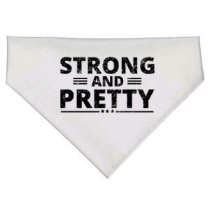 Funny Strong And Pretty Tee Strong Gym Workout Great Gift USA-Made Doggie Bandana