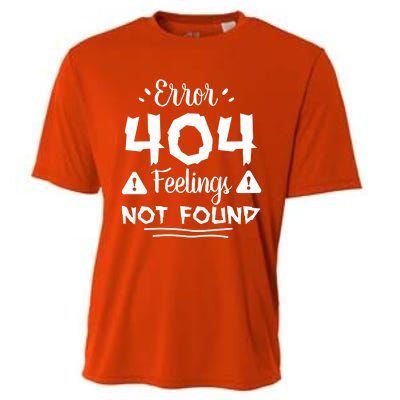 Funny Single Anti Valentine Gift Error 404 Feelings Not Found Gift Cooling Performance Crew T-Shirt