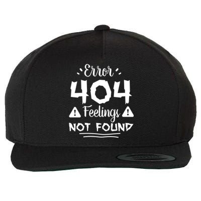 Funny Single Anti Valentine Gift Error 404 Feelings Not Found Gift Wool Snapback Cap