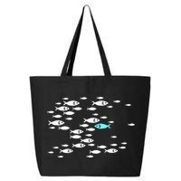 Fish Swim Against The Current In The Sea 25L Jumbo Tote
